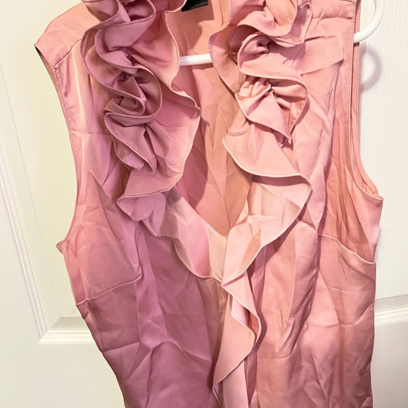 Pink Ruffled Sleeveless Blouse - Picture 2 of 4